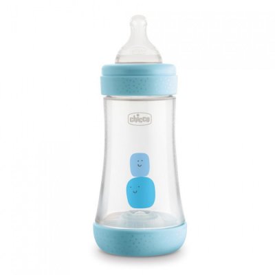 Chicco láhev kojenecká Perfect 5 silikon 240 ml - Blue