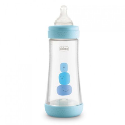 Chicco láhev kojenecká Perfect 5 silikon 300 ml - Blue