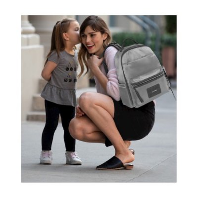 Skip Hop přebalovací taška/batoh Skyler - Shiny Grey - obrázek