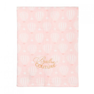 Bjällra Couture bavlněná přikrývka Muslin - Pink Sky