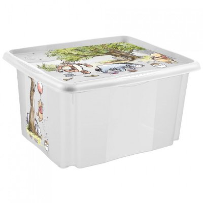 Keeeper úložný box s víkem 45 l - Winnie, transparentní