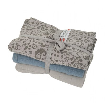 Lodger Swaddler Flower Tribe 70 x 70 cm, 3 ks - Mist - obrázek