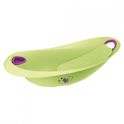 Keeeper dětská vanička 87 cm s integrovaným lehátkem - Hippo zelená