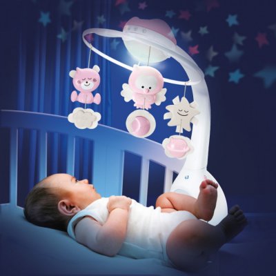 Infantino Hudební kolotoč s projekcí 3v1 - Růžový - obrázek