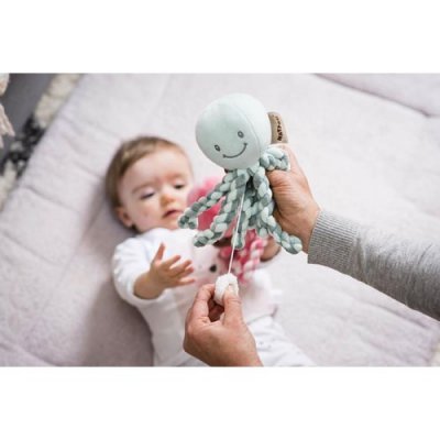 Nattou první hrající hračka pro miminka chobotnička Piu Piu Lapidou - Coppergreen - obrázek