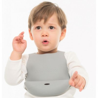 Minikoioi bryndák silikonový s kapsou - Grey - obrázek