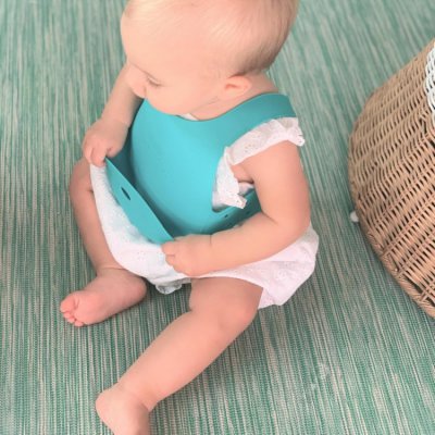 Minikoioi bryndák silikonový s kapsou - Green - obrázek