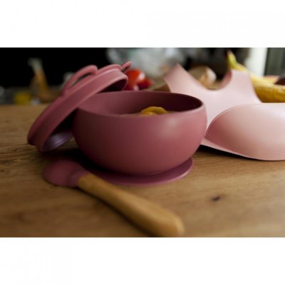 Minikoioi miska silikonová s přísavkou - Rose - obrázek