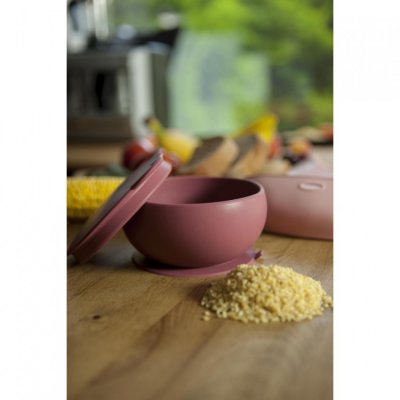 Minikoioi miska silikonová s přísavkou - Rose - obrázek