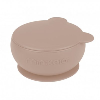 Minikoioi miska silikonová s přísavkou - Bubble Beige - obrázek