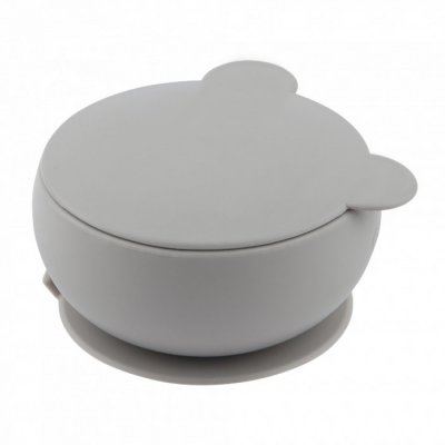 Minikoioi miska silikonová s přísavkou - Grey - obrázek
