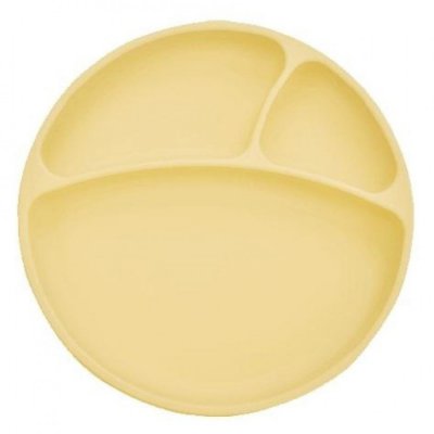 Minikoioi talíř dělený silikonový s přísavkou - Yellow