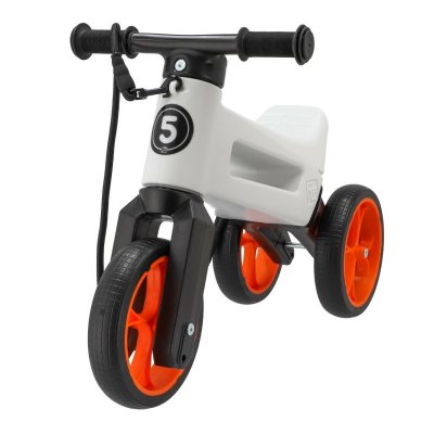 Odrážedlo Funny Wheels Rider SuperSport 2 v 1 - Bílé/oranžové