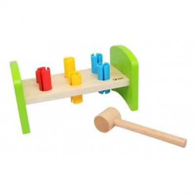 Teddies zatloukačka s kladívkem dřevo/plast