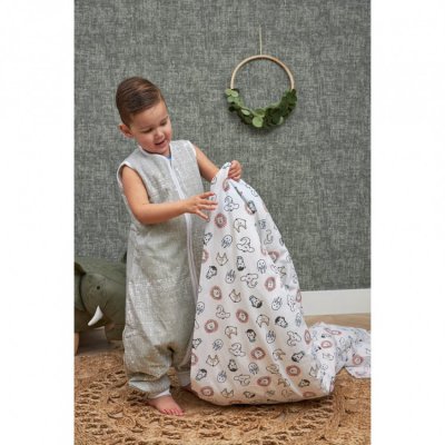 Meyco spací vak Jumper - Fine lines grey, vel. 80 - obrázek