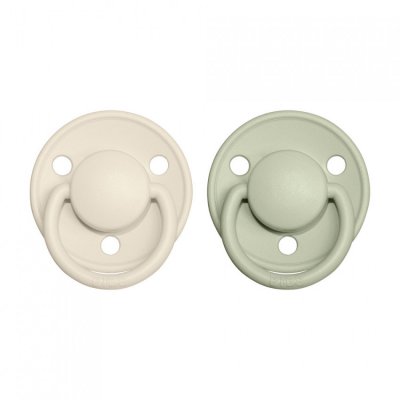 BIBS De Lux dudlíky ze silikonu - Ivory/Sage