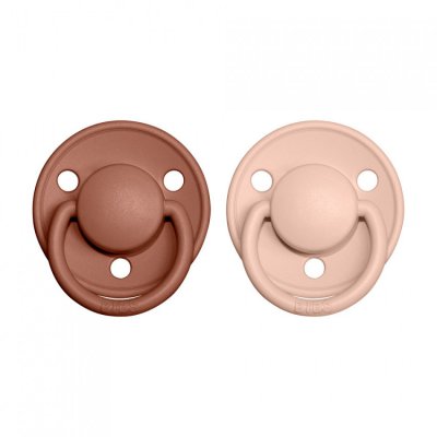 BIBS De Lux dudlíky ze silikonu - Woodchuck/Blush