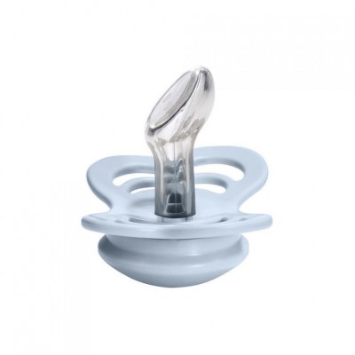 BIBS Couture dudlíky ze silikonu vel. 2 - Iron/Baby Blue - obrázek