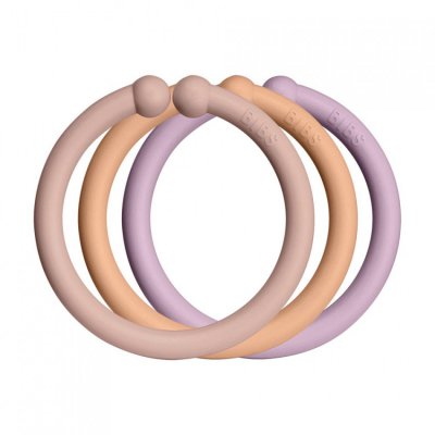 BIBS Loops kroužky 12 ks - Blush/Peach/Dusky Lilac