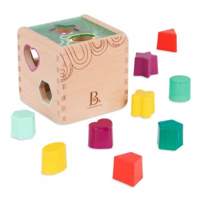 B.Toys Kostka dřevěná s vkládacími tvary Wonder Cube - obrázek