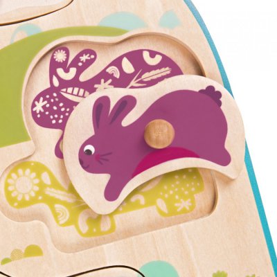 B.Toys Puzzle dřevěné s úchyty - Farma - obrázek