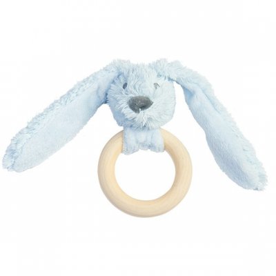 Happy Horse králíček Richie s dřevěným kroužkem - Modrý