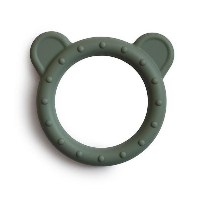 Mushie silikonové kousátko Bear - Dried thyme