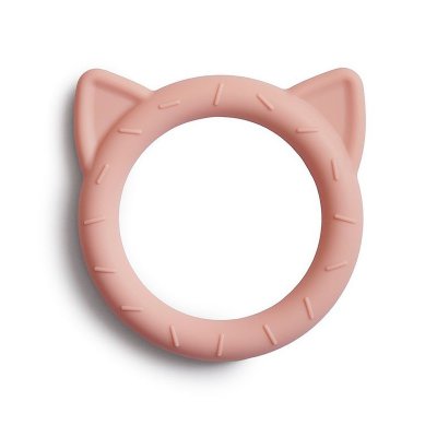 Mushie silikonové kousátko Cat - Blush