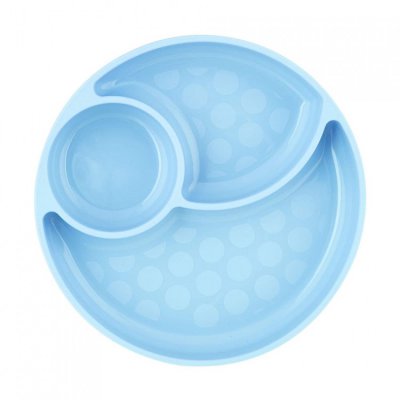 Chicco silikonový talíř  - Modrozelený - obrázek