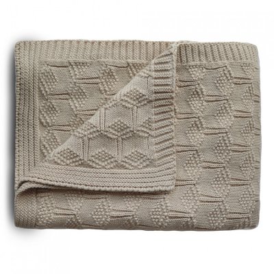 Mushie pletená deka z organické bavlny Vzor - Bige