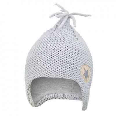 Little Angel čepice pletená na uši Outlast® - Sv. šedá, vel. 3