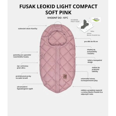 Leokid fusak Light Compact - Soft Pink - obrázek