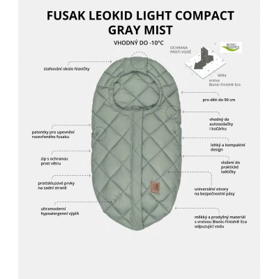 Leokid fusak Light Compact - Gray Mist - obrázek