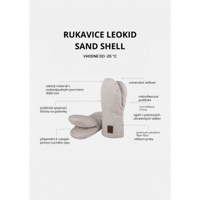 Leokid Rukavice na kočárek - Sand Shell - obrázek