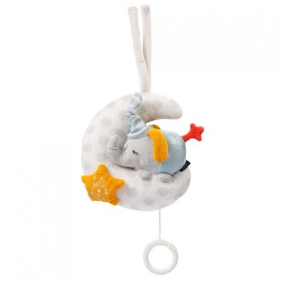 Baby Fehn Good Night hrací hračka slon na měsíci