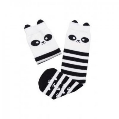 Mama's Feet dětské podkolenky Crazy Animals - Brave Panda, vel. 3 - 4 roky