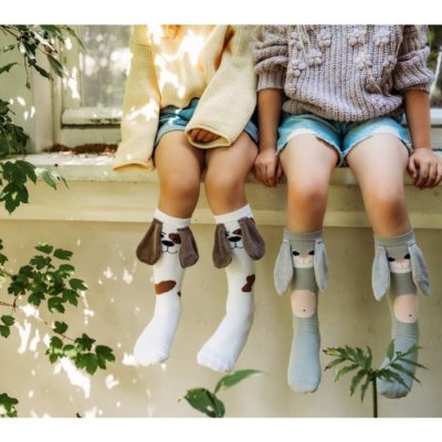 Mama's Feet dětské podkolenky Eared Animals - Pejsek Jasiek, vel. 4 - 6 let - obrázek