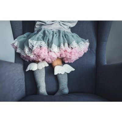 Mama's Feet dětské podkolenky s křidélky - Grey Angels, vel. pro maminku - obrázek