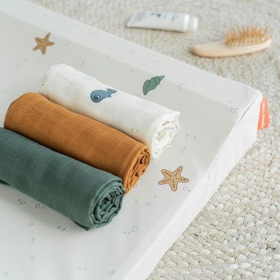 Done by Deer mušelínové plenky Sea Friends 3 ks - Colour Mix - obrázek