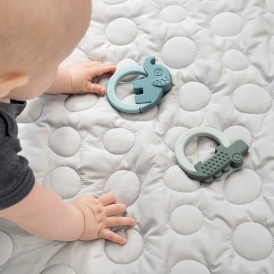 Done by Deer silikonové kousátko Deer Friends 2 ks - Zelené/modré - obrázek