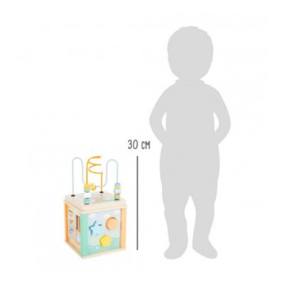 Small Foot motorická kostka v pastelových barvách - obrázek