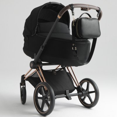 Joissy kabelka a organizér na kočárek 2v1 Vera Premium - Black - obrázek