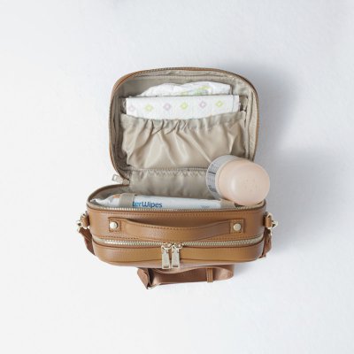 Joissy kabelka a organizér na kočárek 2v1 Vera Premium - Caramel - obrázek