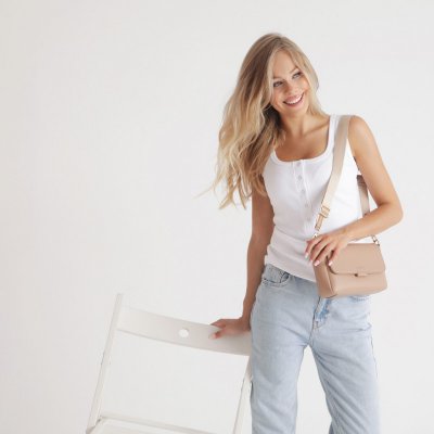 Joissy mini crossbody kabelka Kenza Premium - Blush Beige - obrázek