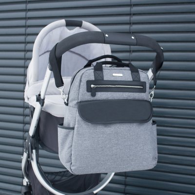 Joissy přebalovací batoh a taška na kočárek 2v1 Dual - Grey Melange - obrázek