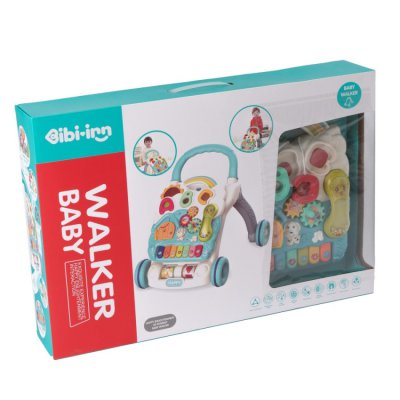 Teddies chodítko/herní centrum se zvukem a světlem - Modré - obrázek