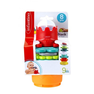 Infantino Stohovací kelímky do koupele s mlýnkem - obrázek