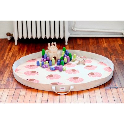 3 Sprouts hrací podložka/vak - Elephant Pink - obrázek