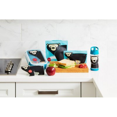 3 Sprouts láhev 350 ml - Bear Teal - obrázek