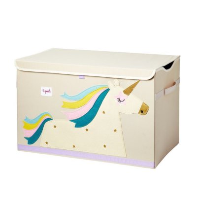 3 Sprouts truhla na hračky - Unicorn White